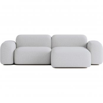 Canapé d'angle contemporain 3 places gris