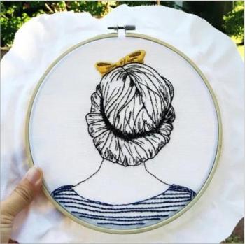 15x15cm European 3D Ribbon Embroidery Needlework Kit