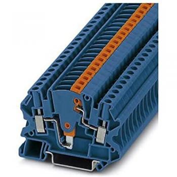 UTME 4-P/P BU 50‑piece 28A Single‑Pole Disconnect Block (6.2 mm)
