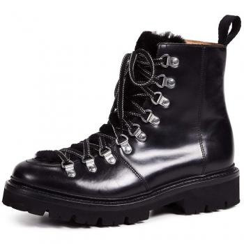 Grenson Nanette Style Leather/Shearling Boots