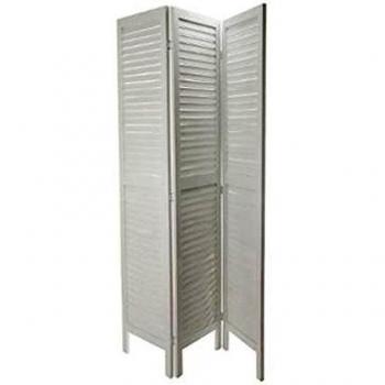 Paravent 3 pans Blanc 40 cm x 170 cm