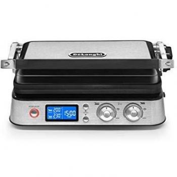 De Longhi Multigrill CGH 1012D Parrilla Multiposición 2000W Negro/Inox