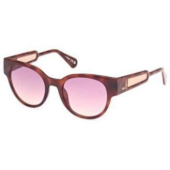 MAX&Co Woman MO0085 52Z Injected Havana Violet Round Normal Shaded Sunglasses