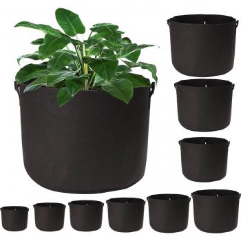 Tissu Noir Sacs Culture – Poignées incluses, 1‑30 gal