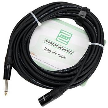 Pronomic JMXM‑10 câble audio 10 m noir, jack mono vers XLR