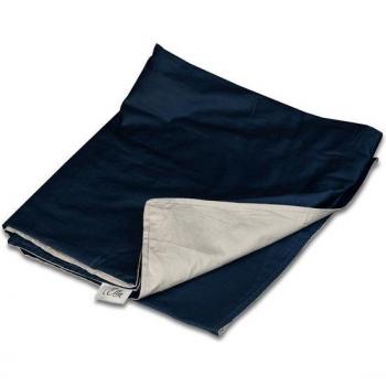 Housse de protection pour couverture d'aggravation Ella 5kg 120x180cm en coton bio bleu et gris