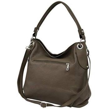 AMBRA Borsa a spalla in pelle taupe acuro GL012