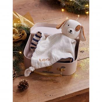 Cachorro Vértbaudet: Doudou Planos Personalizados con Estuche Azul