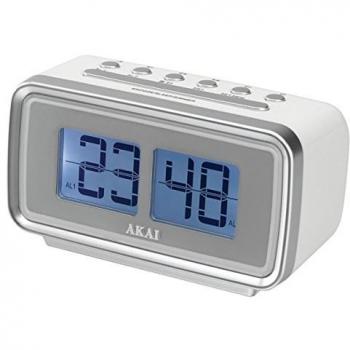 White Radio Alarm Clock by AKAI – AC‑141W
