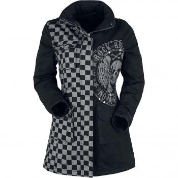 Rock Rebel by EMP Women's Grey and Black Jacket with Studs
