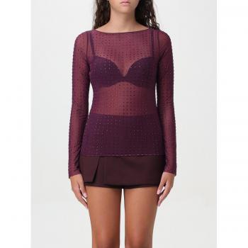 Burgundy Velvet Cowl Neck Top – Small