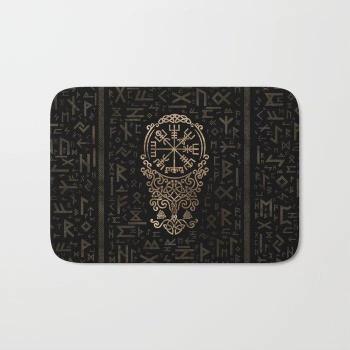 Suelo Nórdico con Diseño Futhark y Brújula