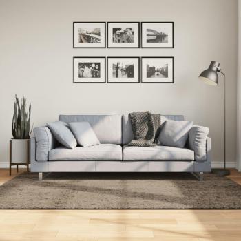High Pile Shiny Look Rug ISTAN Grey 140x200 cm vidaXL