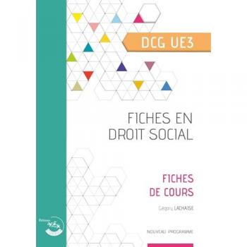 Fiches en droit social DCG UE3 : fiches de cours