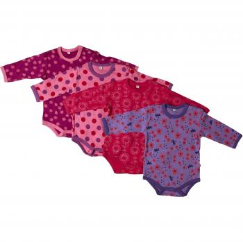 Baby-Pippi-Mädchenkörper in 4er-Set, Langärmlig, 12–18 Monate – 3819