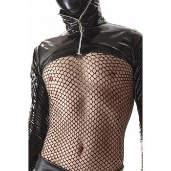 Manteau à col montant, tissu doux, couleur noire