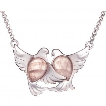 Meghan Lovebird Silver Rose Quartz