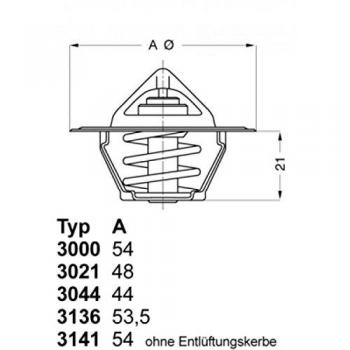 Wahler 3021.88D50 Coolant Thermostat