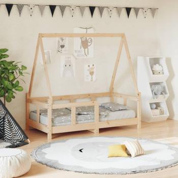 Pine Wood Kids Bed Frame 70x140 cm (vidaXL)