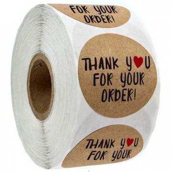 Gold Foil Kraft Paper Labels