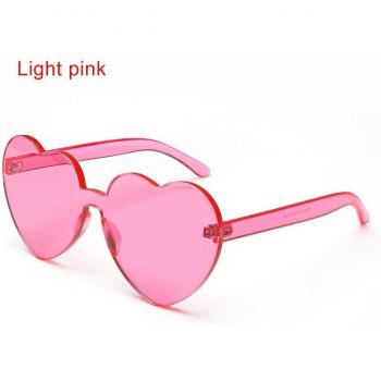 Gafas de sol estilo ojo de gato, sin montura, forma de corazón, lentes UV400 para mujer