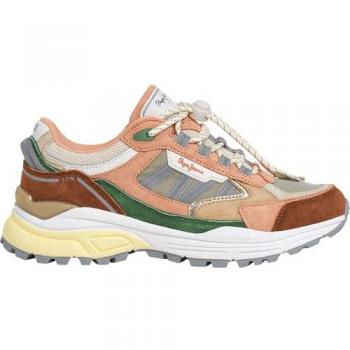 Pepe Jeans Damen-Sneaker „Darren Trek“ in Orange, Grau & Rot – 37 cm