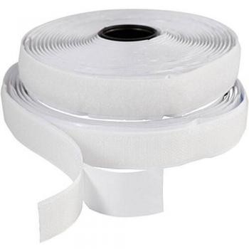 Crochet et boucle 20 mm, blanc, rouleau de 5 m