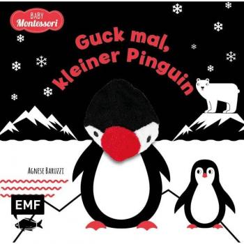 Edition Fischer, Libro bebè, Kontrastbuch für Babys Guck mal, kleiner Pinguin (Tedesco)