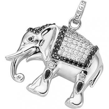 GIORGIO MARTELLO MILANO Kettenanhänger »Anhänger Elefant mit Zirkonia und Spinell Steinen, Silber 925«