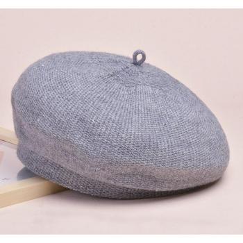Windproof Knitted Beret for Women