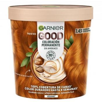 Coloración Permanente Garnier Good Sin amoniaco Nº 7.43 Cobrizo Cúrcuma