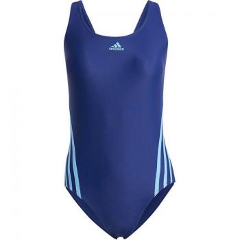 ADIDAS Damen Badeanzug 3-Streifen Blau