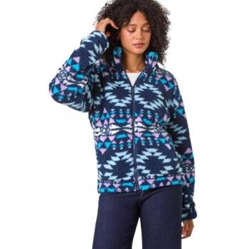 Funnel Fleece Jacket, Midnight, Roman Brand – Women’s Size 14