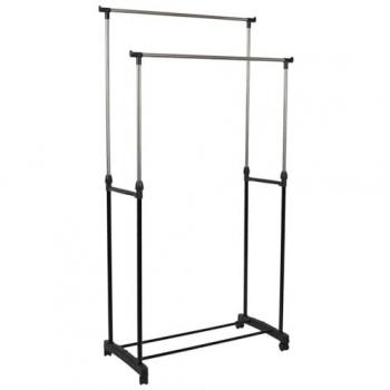 Porte-robe roulant double en acier