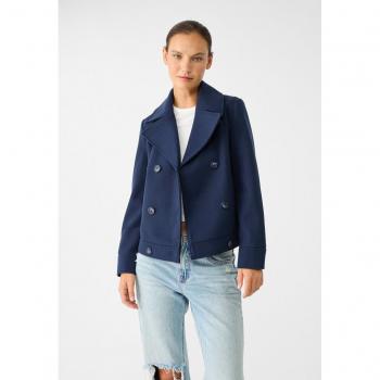 Stradivarius Eleganter Marineblauer Mantel