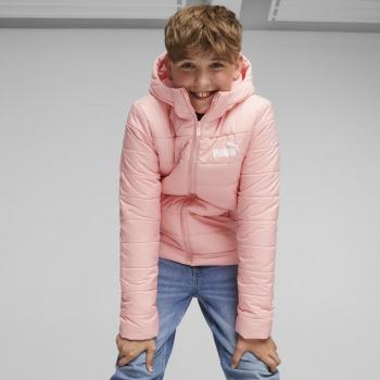 Giacca Padded Rosa con Cappuccio per Ragazza