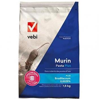VEBI Esca Rodenticida Pronta all'Uso CASA Protezione Professionale MURIN Pasta Plus 150g
