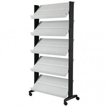 Fast Paper Grey Mobile Literature Display with wheeled base 5
