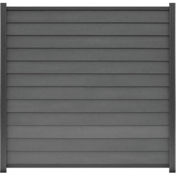 Gartenzaun Schwedenprofil WPC 180 x 180 cm Set