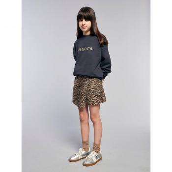 Asymmetrical Leopard Print Skort in Beige from JONEN – 7/8 Year Size