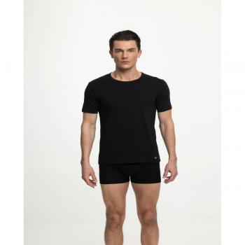 Pack de 3 camisetas de hombre manga corta 100% algodón con logo Ungaro y cuello redondo color negro