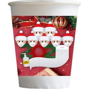5pcs Christmas Paper Cup and Napkin Set