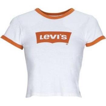 Levi's T-Shirt Graphic Ringer A3523-0004 Weiß Regular Fit