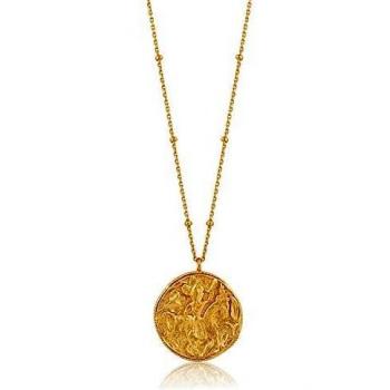 Heritage Hammered Roman Coin Necklace – 925 Silver & Gold Finish