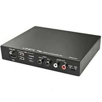 Lindy 100m C6 HDMI 2.0 4K Extender Pro Receiver Unit with HDBaseT 2.0 Technology