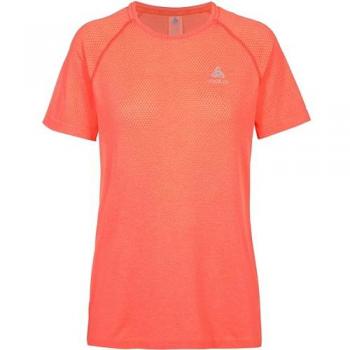 Odlo Seamless Living Coral Melange Short Sleeve Tee – Women L