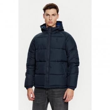 Dark Navy Ripstop Hoodie Puffer