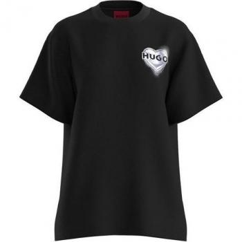 HUGO Boxy Fit T-Shirt für Damen in Schwarz, Modell 50534545