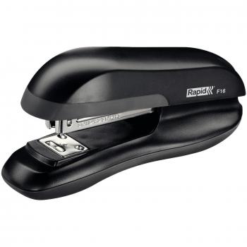 Fashion Stapler F16 Rapid 23810501 – Ergonomic Black Plastic, Half Strip, 20‑Sheet Capacity