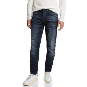 STREET ONE MEN Relaxed Fit Slim Jeans Explorer in Dunkelblau